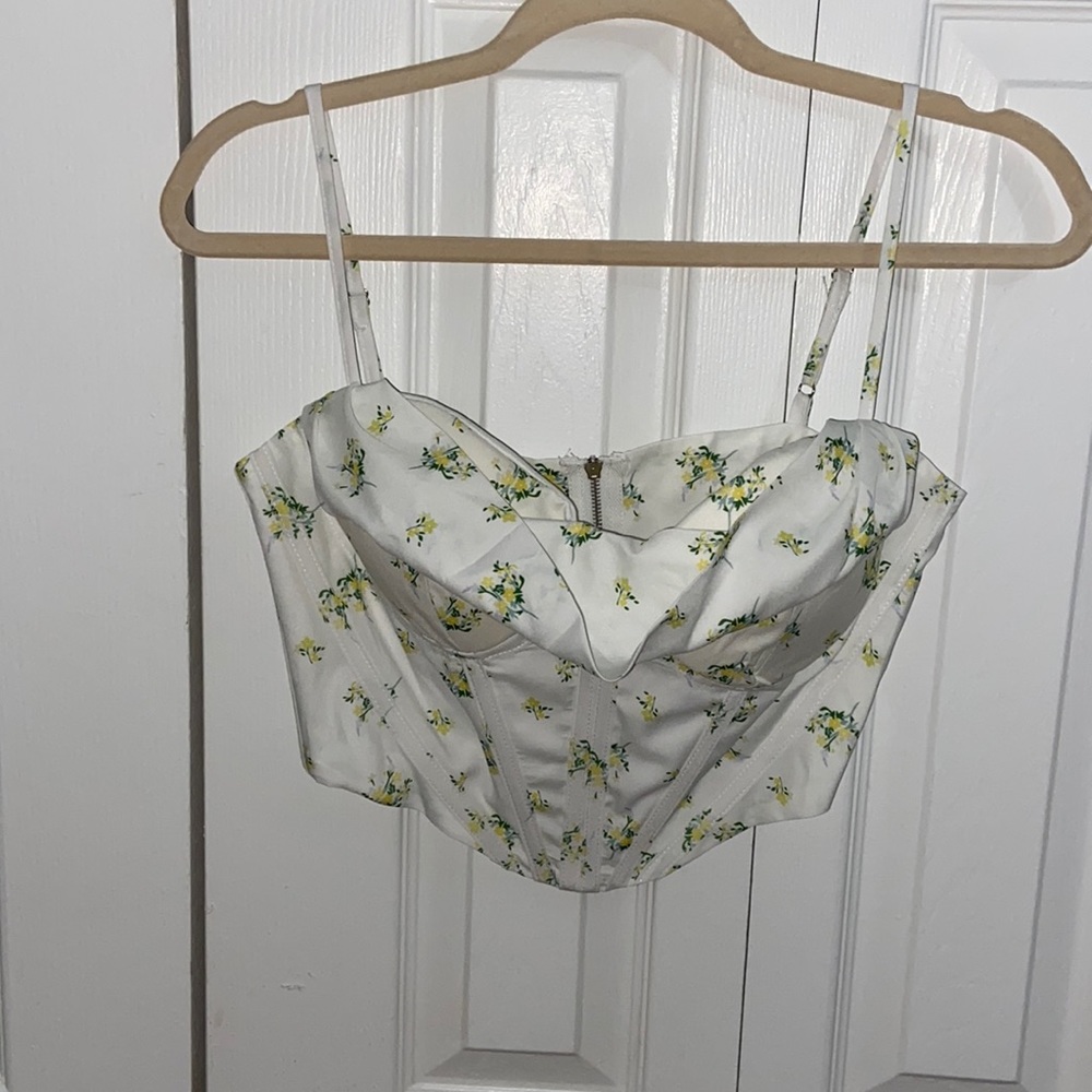 Floral bustier top